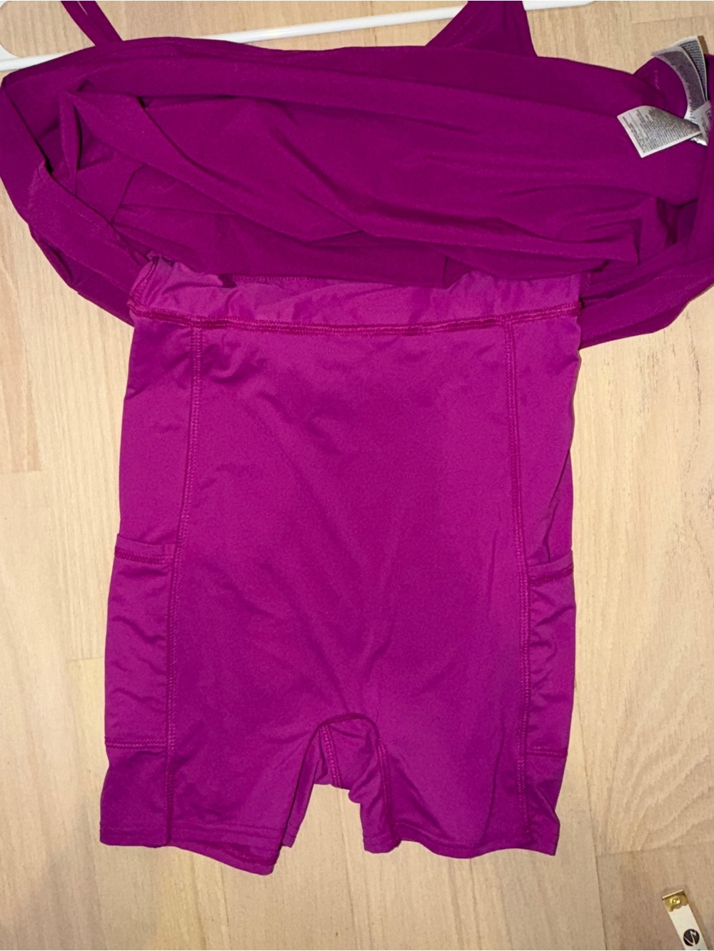 GAP Magenta Sports Dress - High-Waist Biker Shorts Attached (mint condition!!)